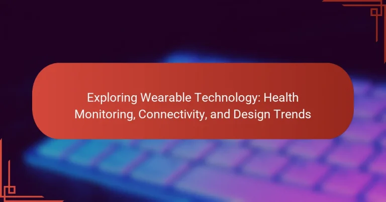 Exploring Wearable Technology: Health Monitoring, Connectivity, and Design Trends