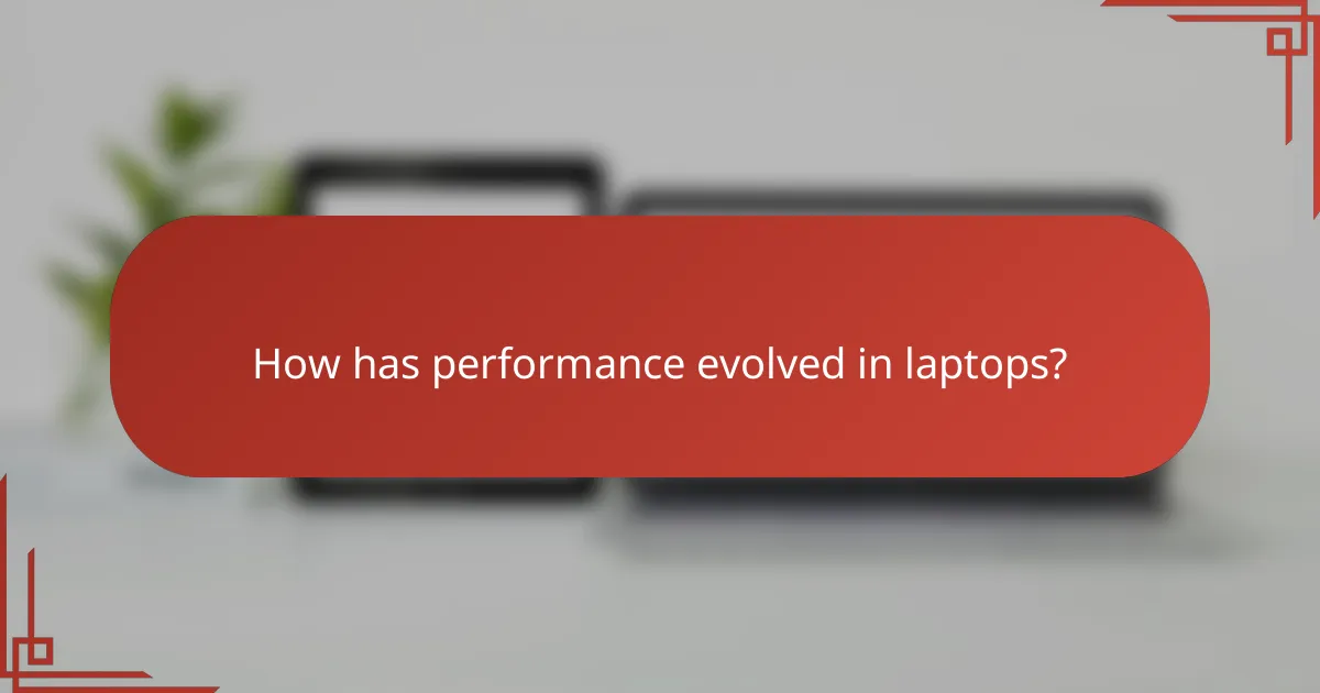 How has performance evolved in laptops?