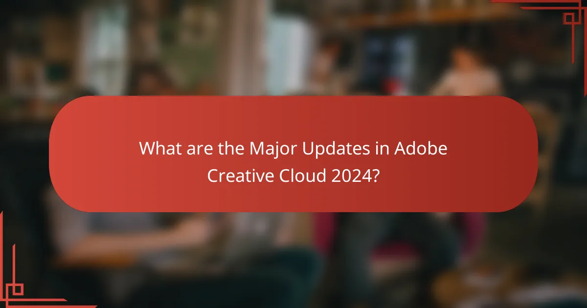 What are the Major Updates in Adobe Creative Cloud 2024?