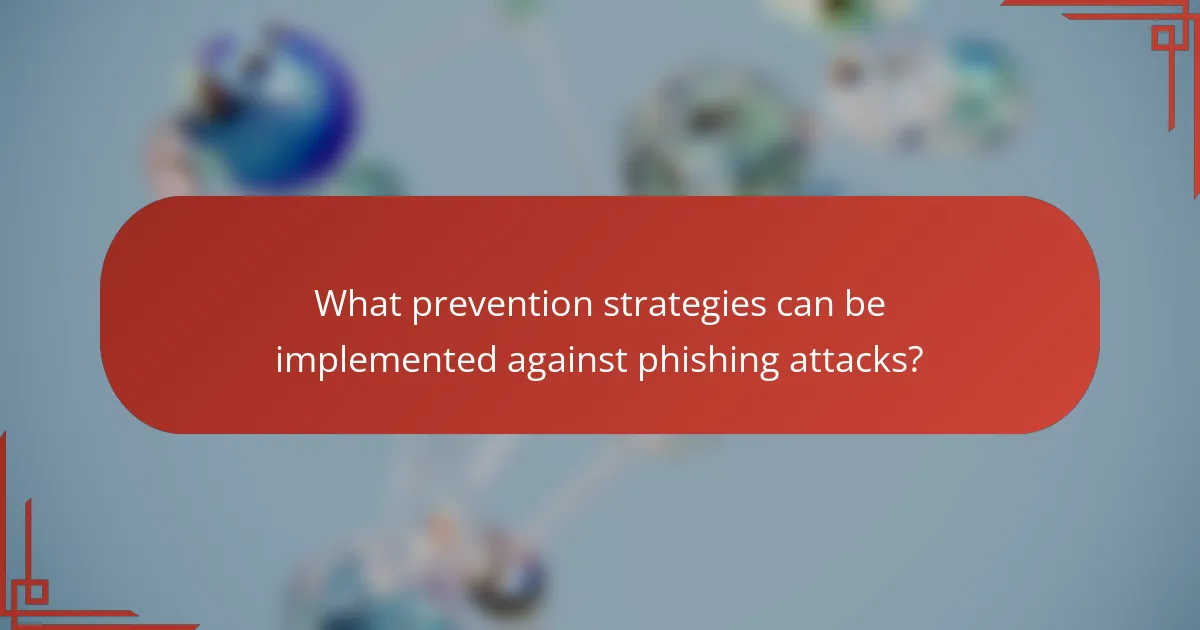 What prevention strategies can be implemented against phishing attacks?